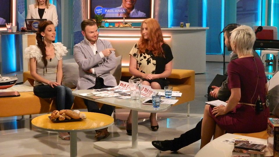 Dasha a Jan Smigmator při společném vystoupení v Dobrém ránu s Českou televizí