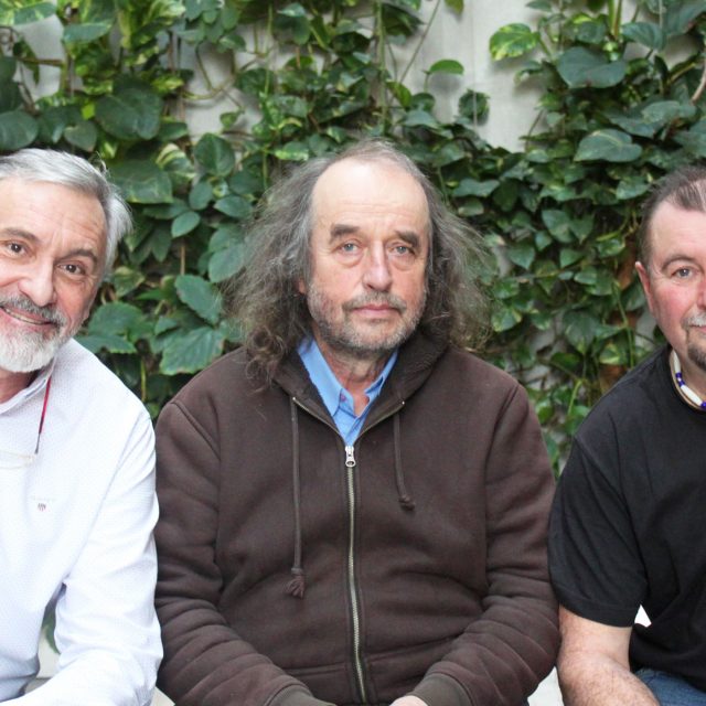 Tomáš Barták,  Martin Hanuš a moderátor Jan Čenský | foto: Elena Horálková,  Český rozhlas